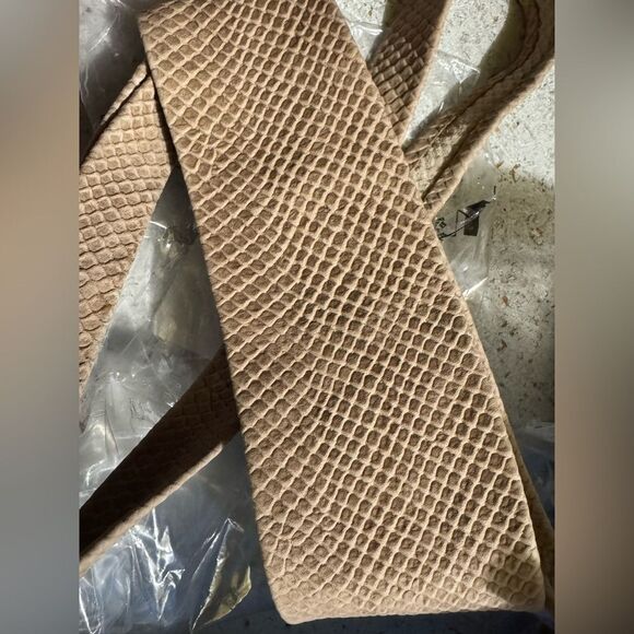 ADA Collection, Taupe Python Leather Wrap Statement Belt one size - Picture 3 of 3